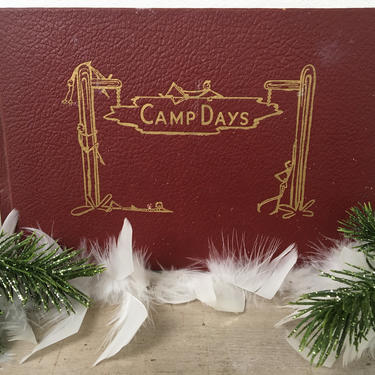 1952 Camp Days Memory Book, Vintage Scrapbook, Summer Camp Vintage Memories Album, Blank Camp Journal 