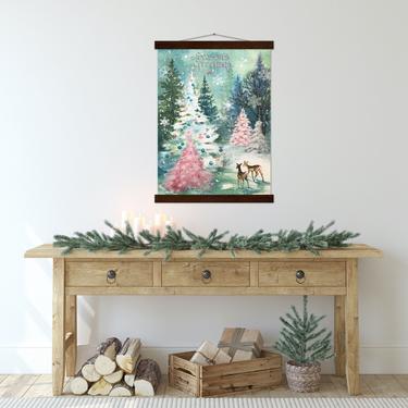 Season's Greetings Christmas Art | Holiday Decor | Hanging Wall Art Print | Living Room Decor | Christmas Wall Art | Christmas Decor 