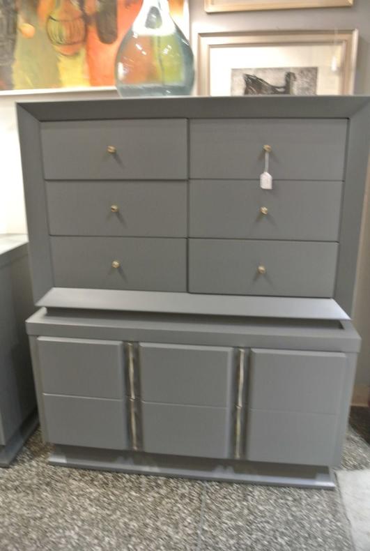 Grey chest of drawers. $575