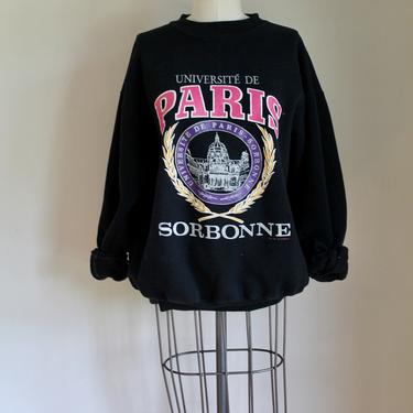 Vintage University De Paris Sweatshirt / size L-XL 