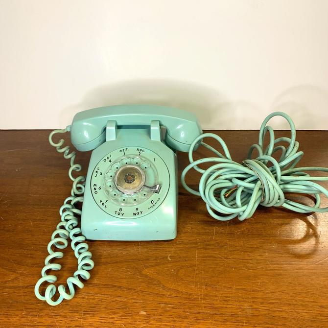 Vintage Western Electric Bell Systems Rotary Phone Turquoise C/D 500 Movie Prop 