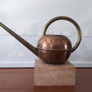 Mini Walter von Nessen designed Art Deco 1930s copper watering can Brass and copper marked Chase 