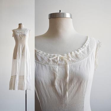 Edwardian Long Lace White Nightgown 