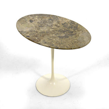 Eero Saarinen Tulip Side Table with Marble Top