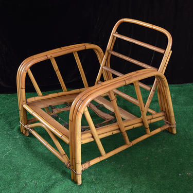 vintage Ficks Reed rattan armchair 