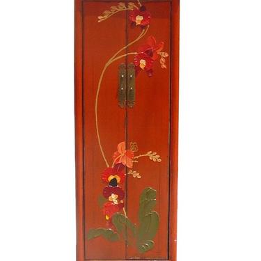 Chinese Orange Thick Oil Flower Narrow Cabinet cs367E 