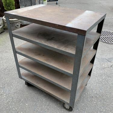 Steel rolling tray cart