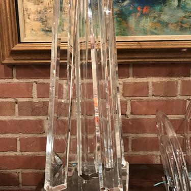 SOLD - Mid Century Tall Lucite lamp