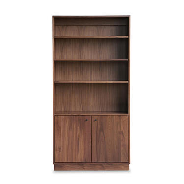 Douglas Tall Bookcase - Solid Walnut - with adjustable shelves 