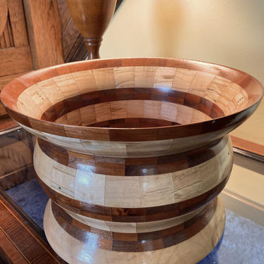 Segmented Wood Planter / Bowl / Vase 