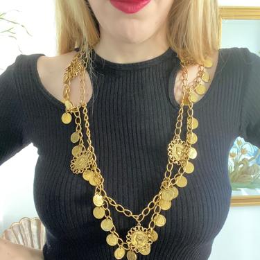 Gold Coin Chain Belt / Necklace
