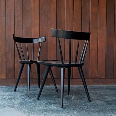 Pair of Black Winchendon Model No. 1531 Chairs 