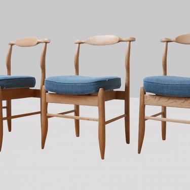 Set of (6) Guillerme &amp; Chambron Dining Chairs