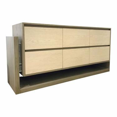 Modern Gray Any and Ivory Wood Dresser