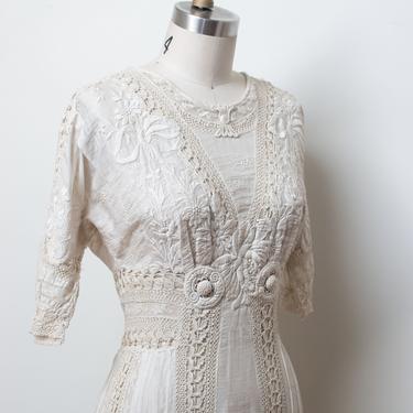 Embroidered Edwardian Dress | Antique Dress 