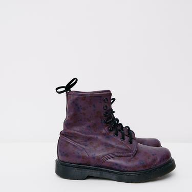 Dr. Martens Floral Combat Boots, Size 9