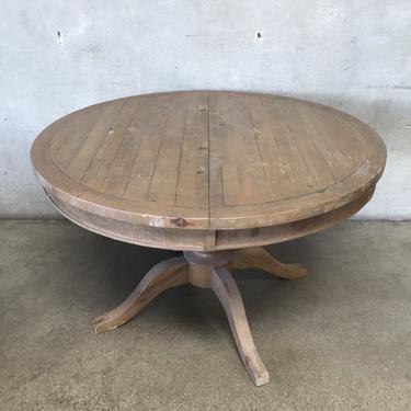 Distressed Wood Round Table
