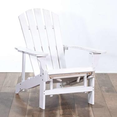 Whitewashed Adirondack Convertible Lounge Chair 3