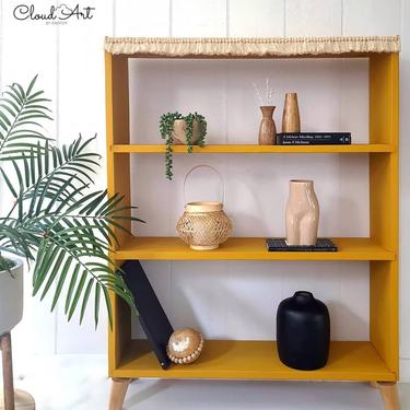 Bookshelf Plant Stand Boho Scandinavian Modern Nursery Yellow Entryway  Decor Farmhouse Painted Maryland Furniture SHIPPING iS NOT FREe! by CloudArt