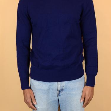 Vintage Blue Saks Fifth Avenue Turtleneck Sweater Medium 