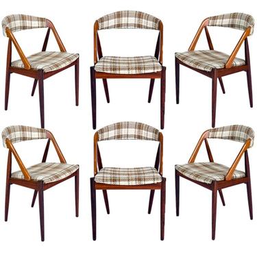 Set of 6 Rosewood Kai Kristiansen Dining Chairs