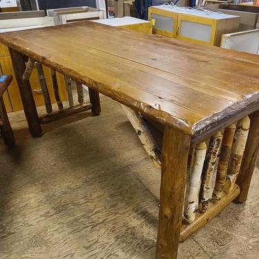Rustic Wood table 77 1/2"×36"×36"