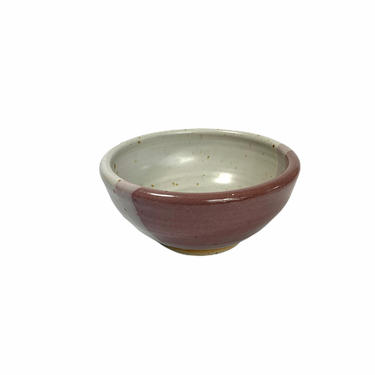 Vintage Purple Grey Speckled Handthrown Studio Pottery Catchall Bowl 