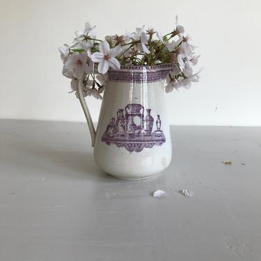 Lovely purple ironstone vintage  French vase 