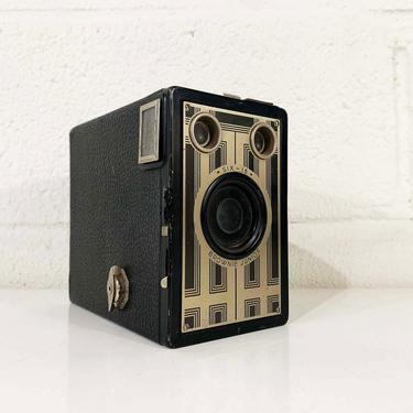 Vintage Kodak Brownie Junior Six-16 Camera 1930s Art Deco Made in the USA Box 