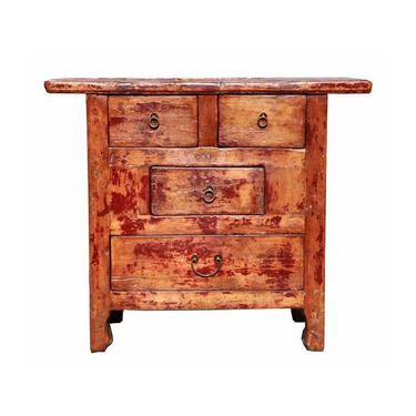 Rustic Lacquer Wood Country Side Cabinet s035S