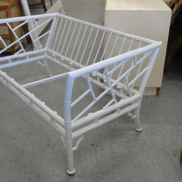 Newly Powdercoated Faux Bamboo Settee