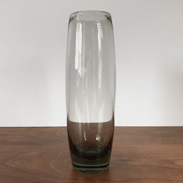 Mid Century Danish Holmegaard Vase in Smoked Glass by Per Lutken - 11&quot; 