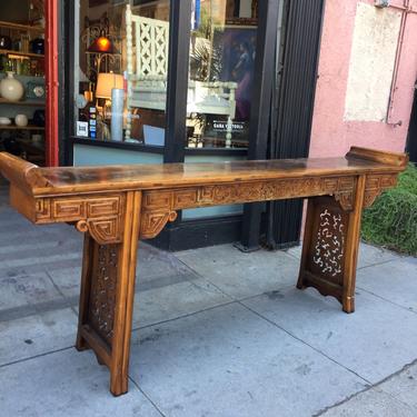 Raise the Caliber | Oversized Console Altar Table with Chinese Design