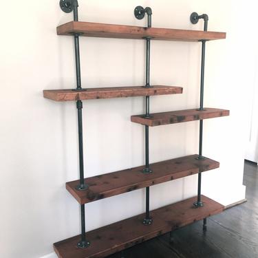 The ADDISON Bookshelf - Reclaimed Wood Asymmetrical Bookshelf 
