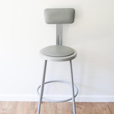 Vintage National Public Seating Industrial Science Lab Chair / Bar Stool 