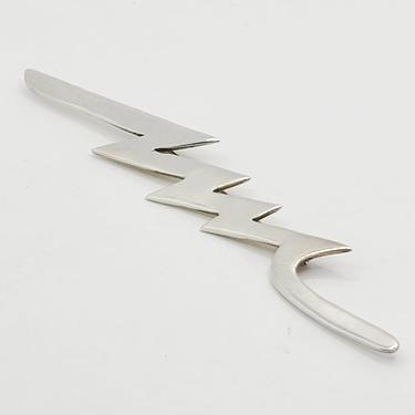 80's Style Sterling Silver Lightening Bolt / Squiggle Pin 
