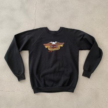 Vintage 3D Emblem Sweatshirt Harley | NOS Made in USA | deadstock with tags / american legend/ fruit of a loom/ Black 