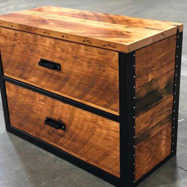 Lateral  drawer Cabinet. Reclaimed Wood Cabinet. Industrial Cabinet. Drawers. Metal and Wood  Cabinets. 2  Drawers cabinet 