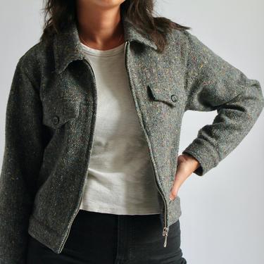 Wool Blend Cropped Blazer Fits S - M Confetti Colors 