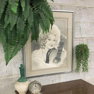 LOCAL PICKUP ONLY -------------- Vintage Dolly Parton Drawing 