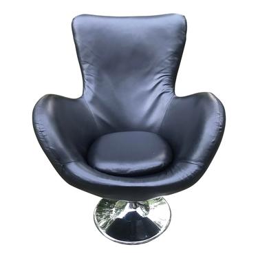 Mid Century Modern Style Lounge Chair in Black