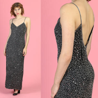 Vintage Laurence Kazar Silk Sequined Gown - Medium | 90 | Flying Apple Vintage - Los Angeles, CA | ATTIC Vintage Laurence Kazar Silk Sequined Gown - Medium | 90 | Flying Apple Vintage - Los Angeles, CA | ATTIC