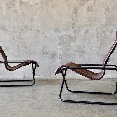 Takeshi Nii Leather Lounge Chairs 