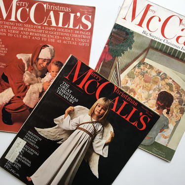 3 Vintage McCall's Christmas Magazine Lot Of 3, December 1963, 1964, 1965, READ ENTIRE DESCRIPTION 