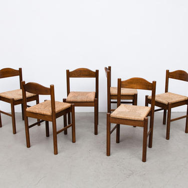 Vico Magistretti Inspired Rush Dining Chairs