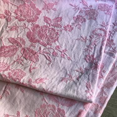 French Floral Damask Ticking Fabric, Cotton, Sewing Project Textiles, French Textile 