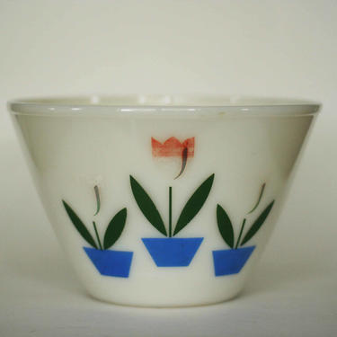 vintage fire king tulip bowl 