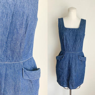 Vintage 1990s Guess Jeans George Marcano Design Denim Dress / S 