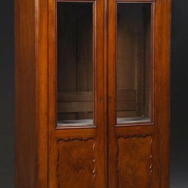 Antique French Provincial Louis Philippe Carved Walnut Bookcase c. 1880