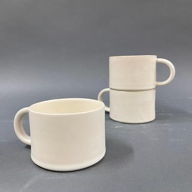Oversized Ceramic Mug - Warm White (Pottery, cup, stoneware, handmade, coffee, matte) 